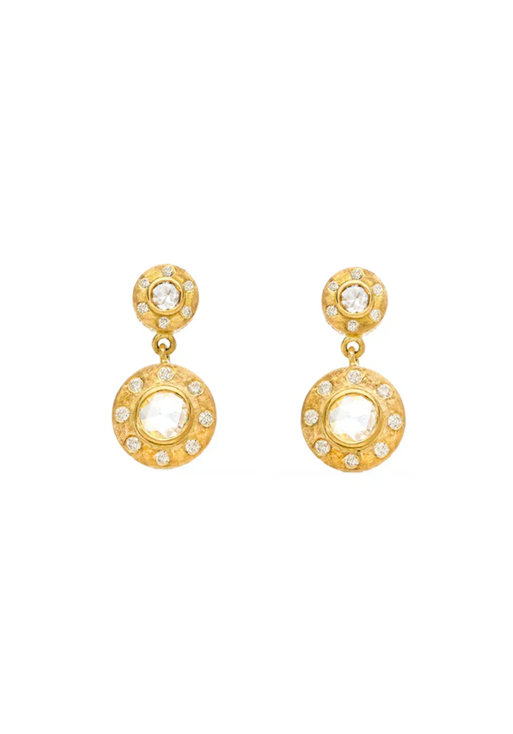 Sethi Couture Dunes Classic 18KYG Diamond Double Drop Earrings - Image 2