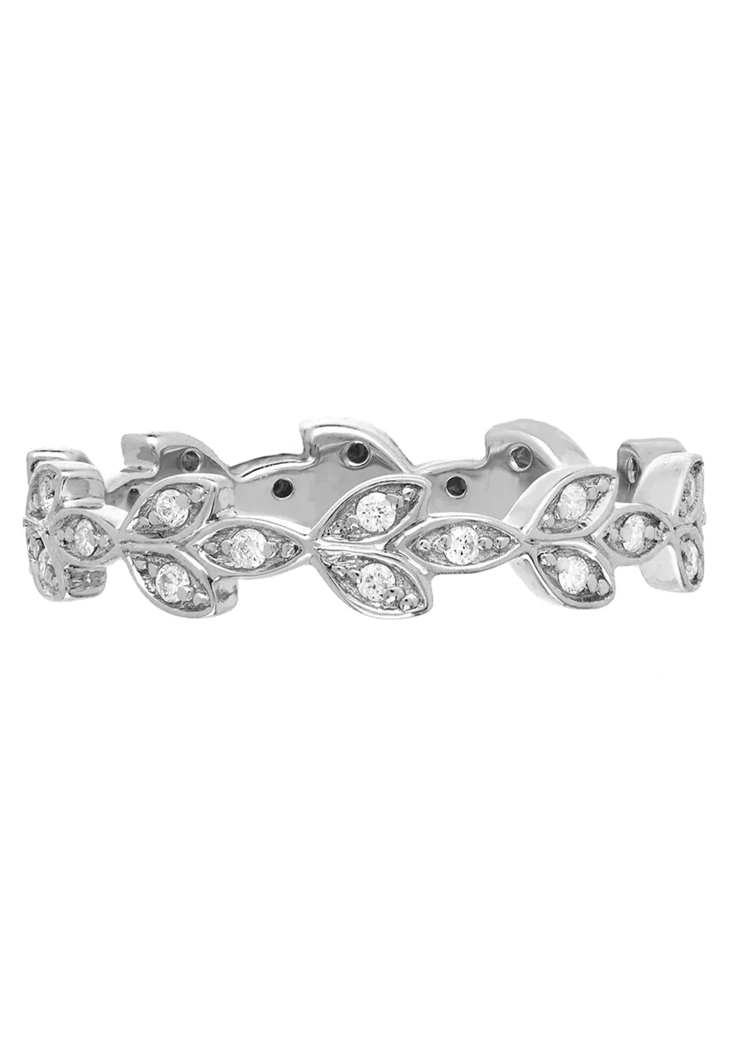 Sethi Couture Lilah 18KWG Scroll Diamond Wedding Band - Image 2