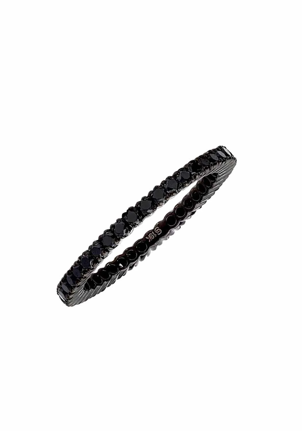Sethi Couture Prong 18KBG Black Diamond Eternity Band - Image 4