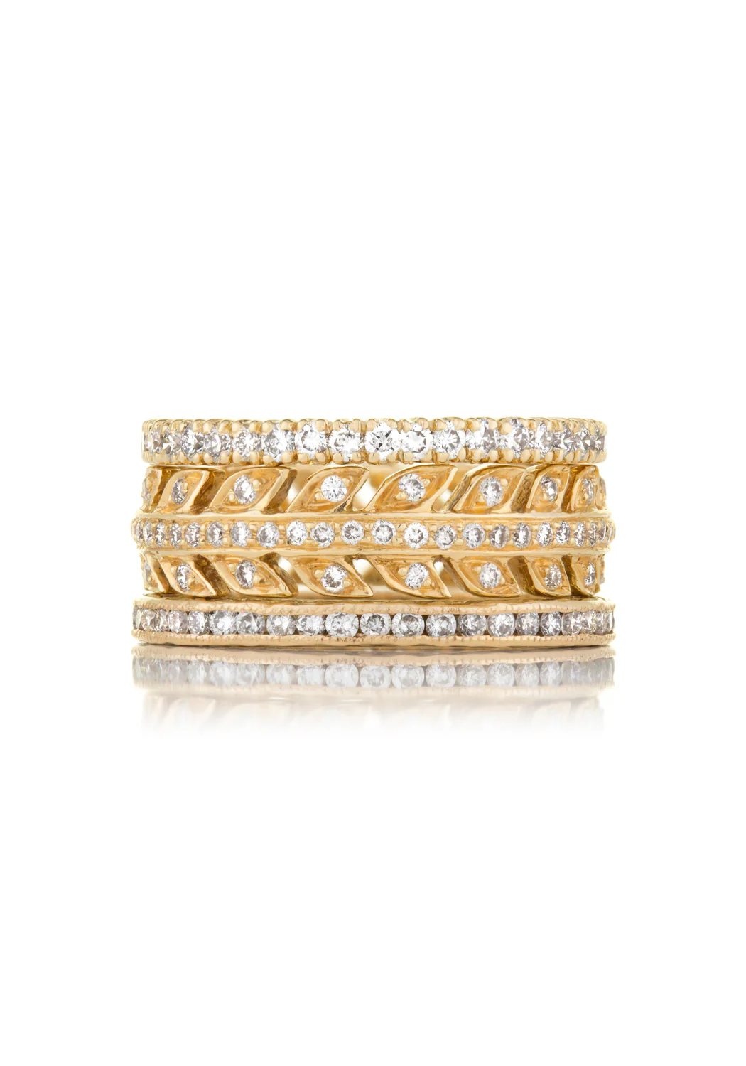Sethi Couture Prong 18KYG White Diamond Eternity Band - Image 3