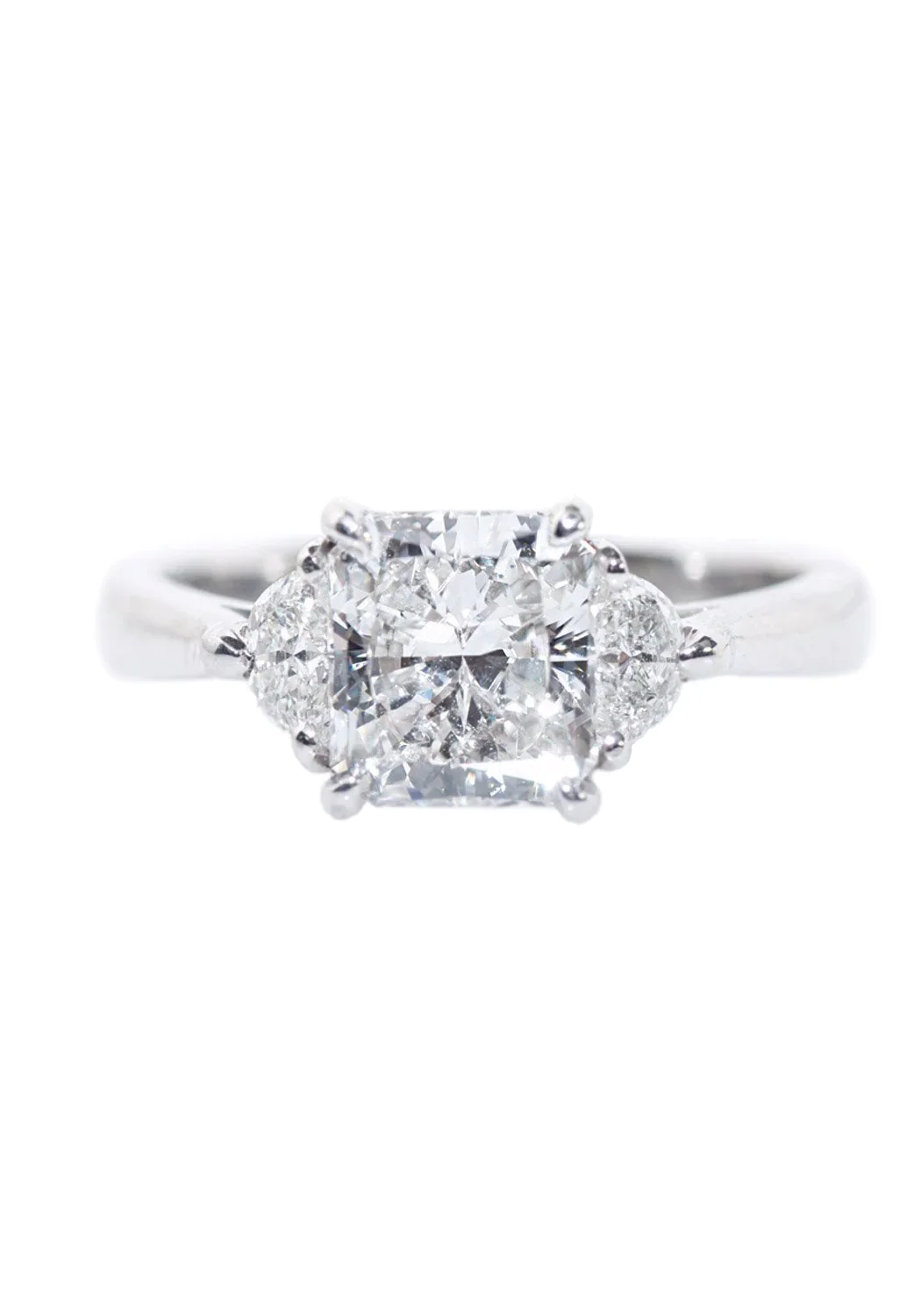 Louis Glick Platinum 2 Carat Starburst Diamond Ring