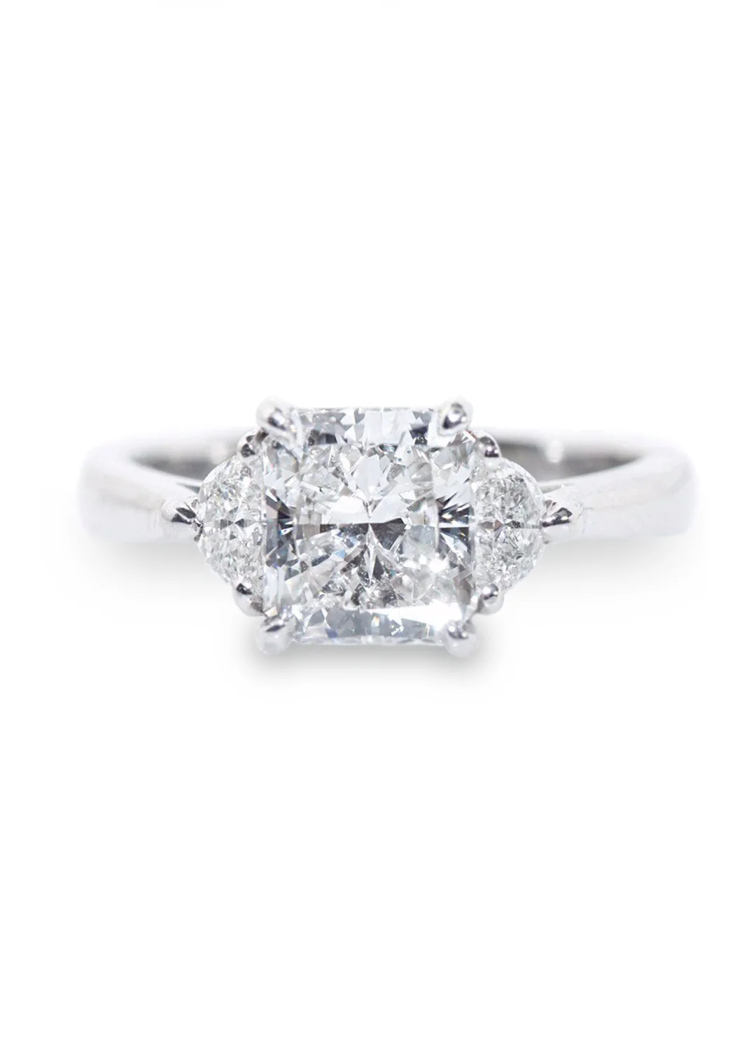 Louis Glick Platinum 2 Carat Starburst Diamond Ring - Image 2