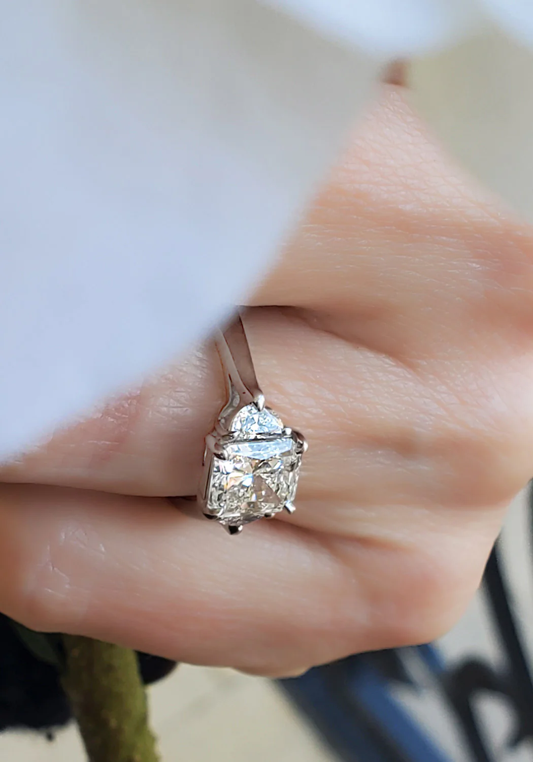 Louis Glick Platinum 2 Carat Starburst Diamond Ring - Image 8
