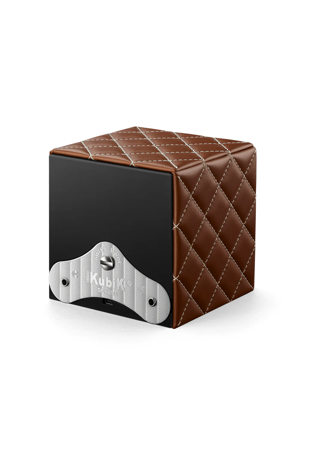 SwissKubiK Single Masterbox Cognac Leather Watch Winder - Image 3