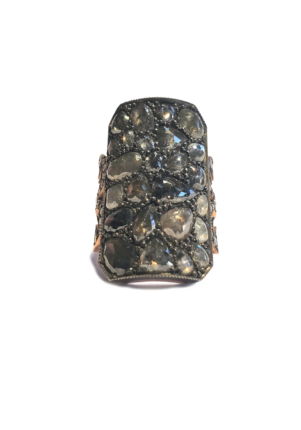 Sylva & Cie 14KRG Rosecut Diamond Ten Table Ring - Image 4