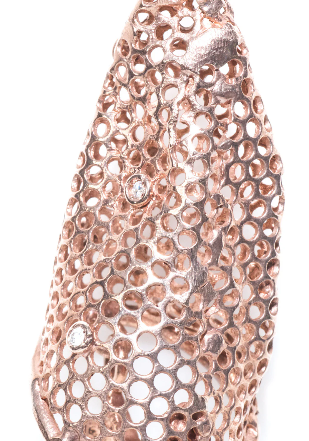 Vernissage Bronzed Silver Diamond Butterfly Net Pendant Necklace | 30" - Image 3