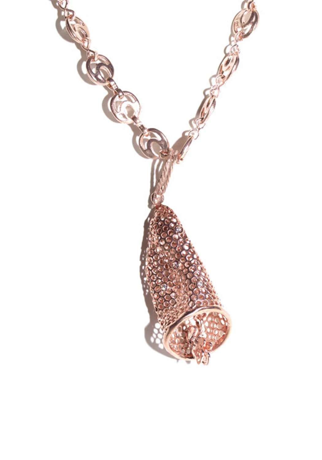 Vernissage Bronzed Silver Diamond Butterfly Net Pendant Necklace | 30" - Image 4
