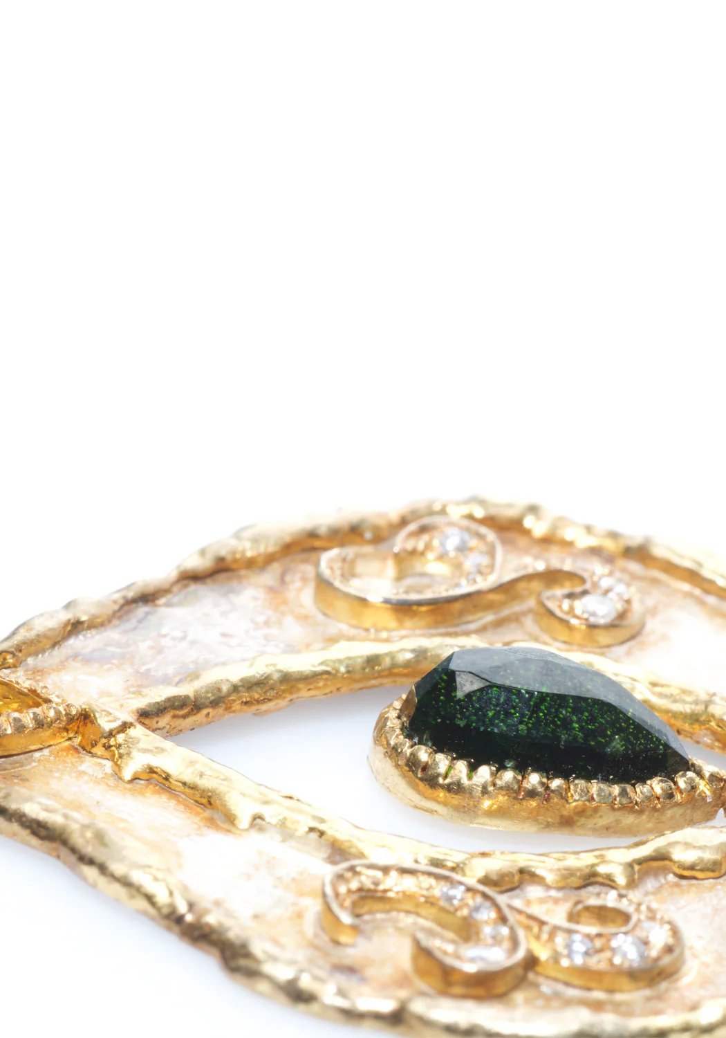 Victor Velyan Pink Sapphire & Chrome Diopside Earrings - Image 5