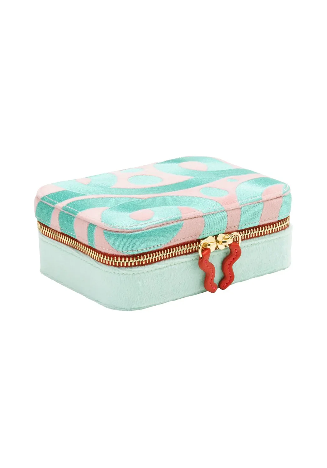 Wolf Bea Bongiasca Jade & Pink Jewelry Travel Zip Case