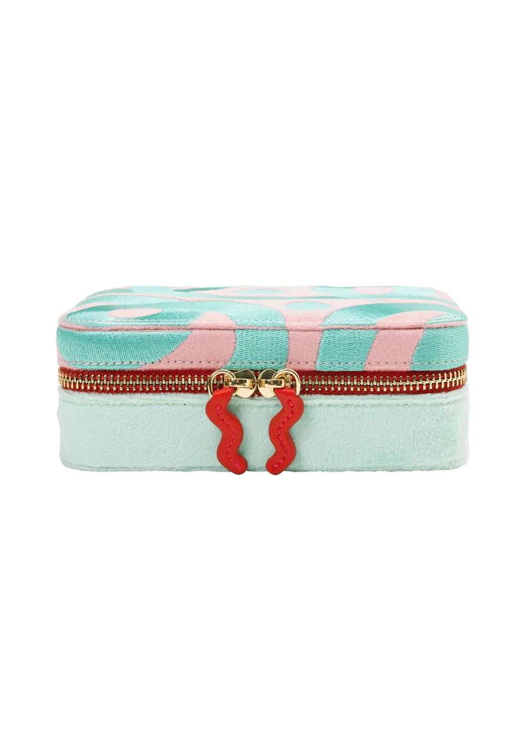 Wolf Bea Bongiasca Jade & Pink Jewelry Travel Zip Case - Image 5